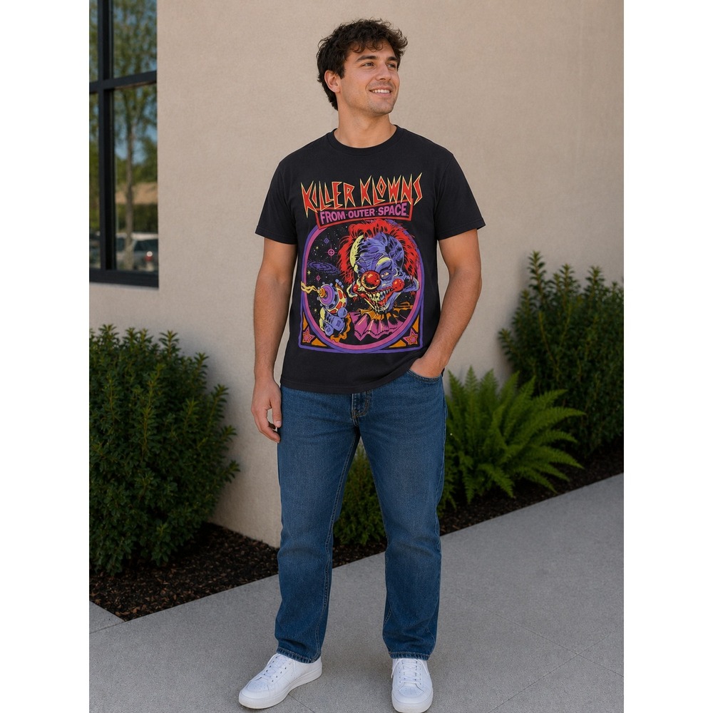 Killer Klowns From Outer Space T Shirt Small Black Goodie Two Sleeves Horror Tee